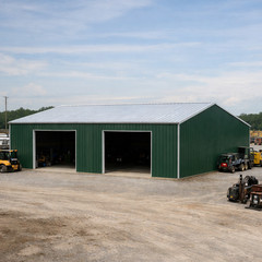 32x125x18Steel Building Kit | Rigid Frame I-Beam | Machine shop