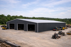 32x125x18Steel Building Kit | Rigid Frame I-Beam | Machine shop