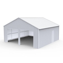 45′ x 25′ x 14′ Outdoor Storage Shed Reinforced Steel Structure Barn Car Garage