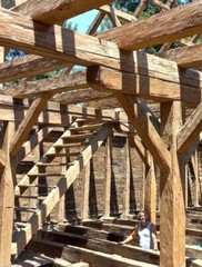 Historic Beam and Post Frame for Chalet