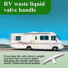 Tecledsn 2PCS RV Waste Water Valve Handles, Tank Handles Silver
