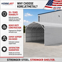 20x30ft Heavy Duty Metal Garage Carport Vehicle Shelter Storage