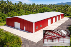 80x150x20 Steel Building Kit | Rigid Frame I-Beam | Commercial Grade