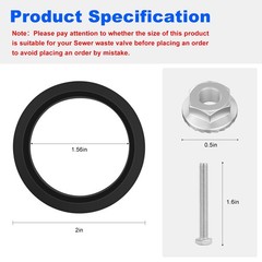 T1001-9VP RV Waste Valve Seal Kit 1-1/2 Inch Replacement Valterra Lasalle…