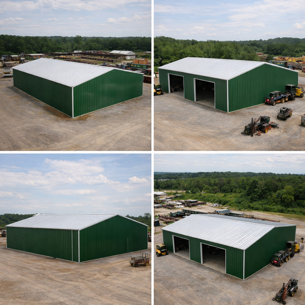 100x100x22 Steel Building Kit | Rigid Frame I-Beam | Machine shop