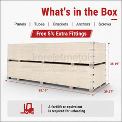 45′ x 25′ x 14′ Outdoor Storage Shed Reinforced Steel Structure Barn Car Garage