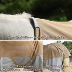Breathable and UV Protective Tear-Resistant Mesh Horse Fly Sheet Comfy Equine Su