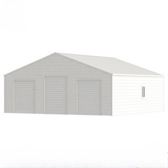 39’x39’x15′ Metal Barn Heavy Duty Steel Building w/ 3 Rolling Doors Storage Shed