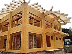 MODERN WOODEN HOUSE KIT #LH-219 ECO FRIENDLY WOOD PREFAB DIY BUILDING CABIN HOME