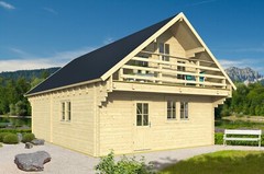 Split level 1000 sq. ft. Log Cabin D.I.Y. Building Kit