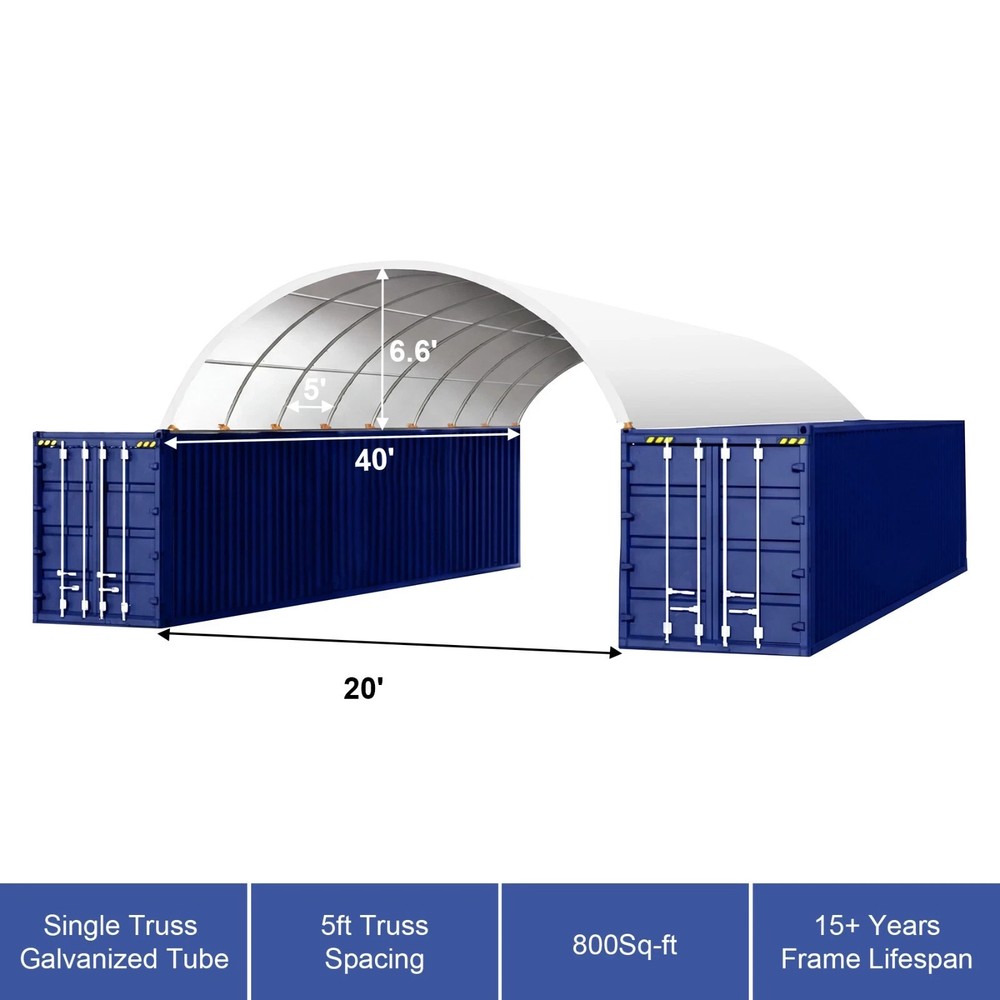 Chery Industrial Container Canopy Shelter Durable Storage Cover Container Roof