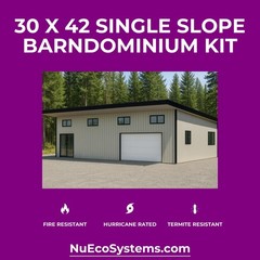 CALIFORNIA FIRE RESISTANT 30 X 50 STEEL BARNDOMINIUM / HOUSE KIT