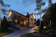 PREFAB LOG CABIN HOME KIT NATURAL WOOD 219 m² / 2357.3 ft – DISCOUNT CARD 3% off