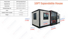10FT Mobile Expandable Prefab House Prebuilt Home and Portable Office
