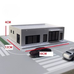 Diorama 1:100 Road Street School Community Miniature Building Model Ornament Toy