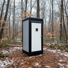Person Portable Toilet Cabin – Outdoor Restroom with Light, Sink & Vent Fan