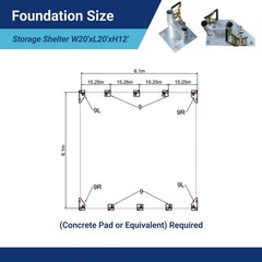 20’x20’x12′ Single Truss Storage Shelter 15 OZ PVC Canvas Building Shelter