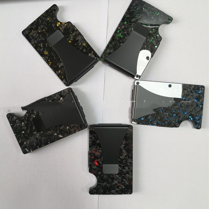 Factory Supply Carbon Fiber Wallet Shell Pattern Wallet Forged Pattern Card Clam