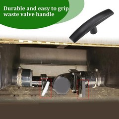 2PCS RV Waste Water Valve Handles, Water Tank Handles Replacement, Plastic T Han