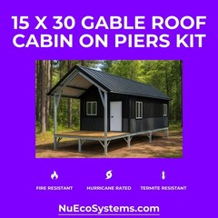 ARIZONA FIRE RESISTANT 30 X 30 GALVANIZED STEEL CABIN KIT