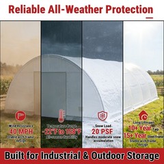 W40’xL80’xH20 Single Truss Arch Canvas Equipment Storage Shelter Steel Warehouse