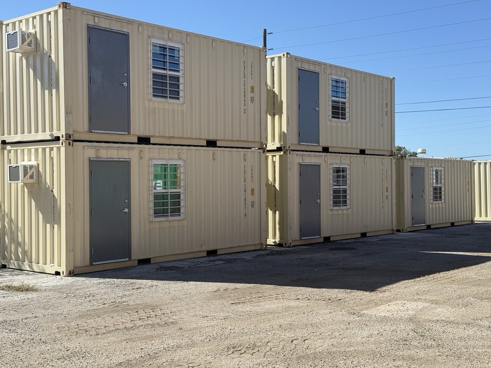 20ft Steel Prefabricated Modular Office Building Modern w/ AC, Dual Pane Windows