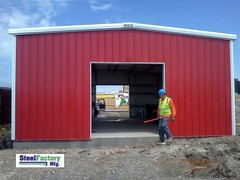 Steel Factory Mfg 24x24x8 Galvanized Steel Metal Storage Garage Building Kit