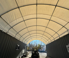 20’x40′ (15 oz PVC) Upgraded Shipping CONTAINER MOUNTED Fabric canvas Shelter