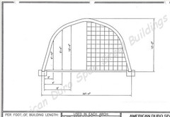 20’x30′ Steel Building Clear Span Grid With Ends Walls Included DuroSpan