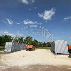 Chery 40’x40’x15′ Double Truss Shipping Container Canopy Shelter