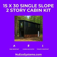 ARIZONA FIRE RESISTANT 30 X 30 GALVANIZED STEEL CABIN KIT