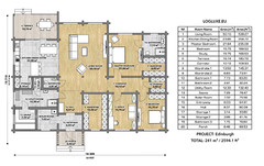 LUXURY PREFABRICATED LOG CABIN HOME KIT 2594 ft² / 241 m² – DISCOUNT CARD 3% off