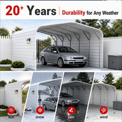 20x30ft Heavy Duty Metal Garage Carport Vehicle Shelter Storage