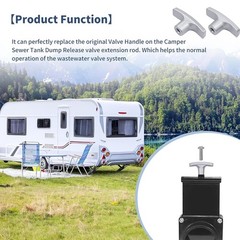 Heavy Duty Metal RV Waste Valve Handle Kit Easy Install fits Camper Sewer System