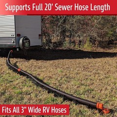 Beech Lane 20 Foot RV Sewer Hose Support with Clip On Accessory Feet 20 FT