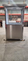 Stainless Steel Attendant Booth – Insulated w/ Lights & Power – 56″x56″x92″