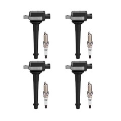 BDFHYK 4 Ignition Coil Pack UF591 and 4 Iridium Spark Plug 5118 Com… Fast Ship