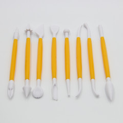 Clay Texture Tools, Yellow,Double Ended Texture Tools for Polymer and Air Dry cl