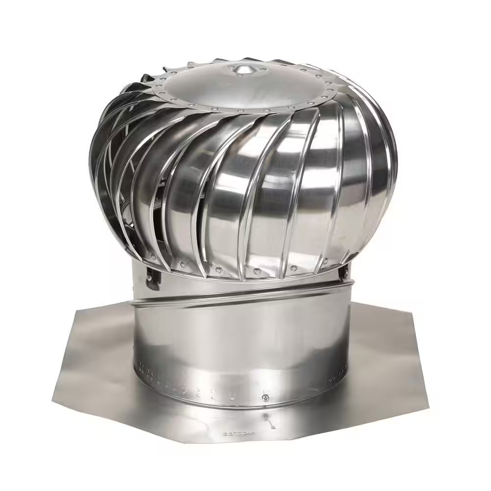 14 In. Mill Aluminum Internally Braced Wind Roof Turbine | Vent Air Internal