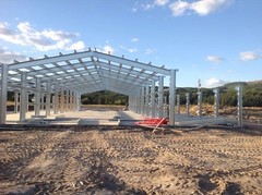 CUSTOM PREFAB KENNEL BUILDINGKITS WITH 2 DOG RUNS 30 x 100 x 10 / 2 dog runs