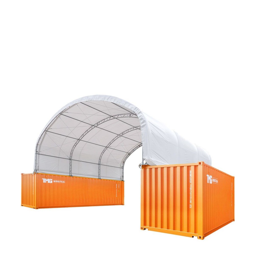 Dual Truss Fabric Shelter 30’x20′, 17oz PVC, for Containers