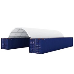 20×40 (10 oz PE) Shipping Container Mounted Selter Fabric Canvas Storage Canopy