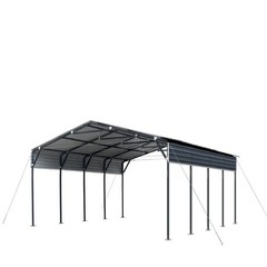 400SqFt Metal Carport 20x20ft 10ft Open Sides 27GA Galvanized Steel Panels