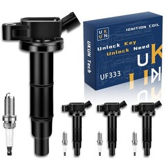 4PCS UF333 Ignition Coil with Iridium spark plug 7092 for Toyota Camry Coroll…