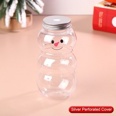 500ML Christmas Snowman Water Bottle Milk Tea Coffee Juice Portable Drinking Cup