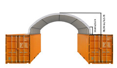 20’x40′ (15 oz PVC) Upgraded Shipping CONTAINER MOUNTED Fabric canvas Shelter