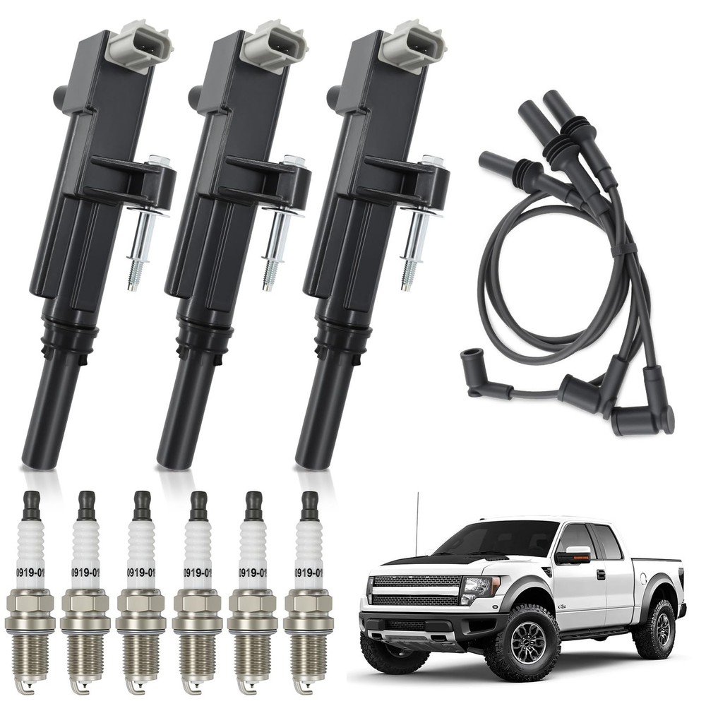 3pcs UF640 Ignition Coil Pack 4504 Double Iridium Spark Plug & 27738 Spark Pl…