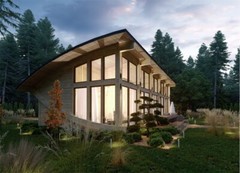 1120 sq.ft TIMBER FRAME KIT #TF-B-136_2-bdr WOOD PREFAB DIY BUILDING HOUSE CABIN