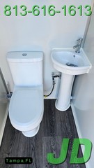 Premium All Steel Frame HD Portable Bathroom Restroom Double Stall Toilet New