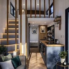 The Storm Premium Tiny Home 323SF Towable Heated Floors $89,900 FREE SHIPPING